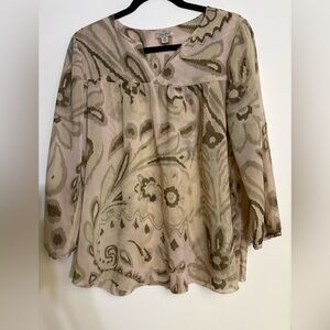 Lucky Brand Patterned Blouse
